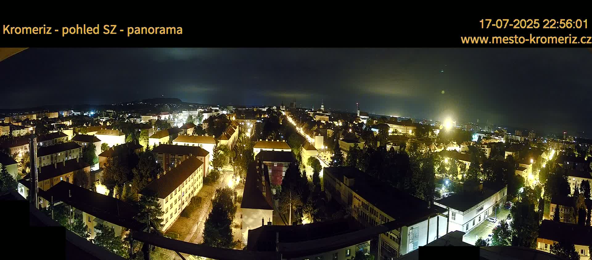 Kroměříž Northwest View Skyline Live Cam - Kromeriz, Zlin, Czechia