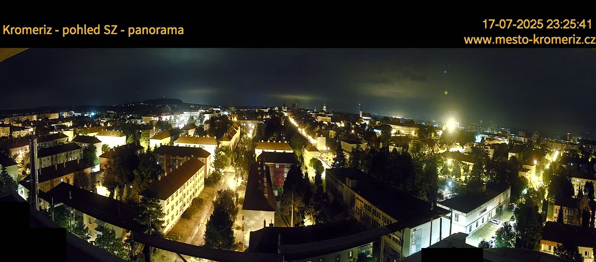 Kroměříž Northwest View Skyline Live Cam - Kromeriz, Zlin, Czechia