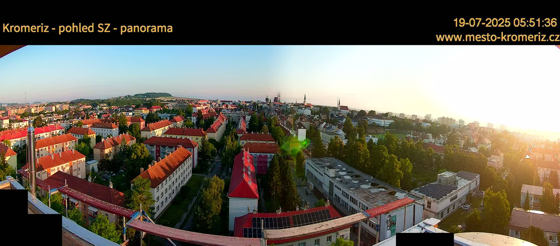 Kroměříž Northwest View Skyline Live Cam - Kromeriz, Zlin, Czechia