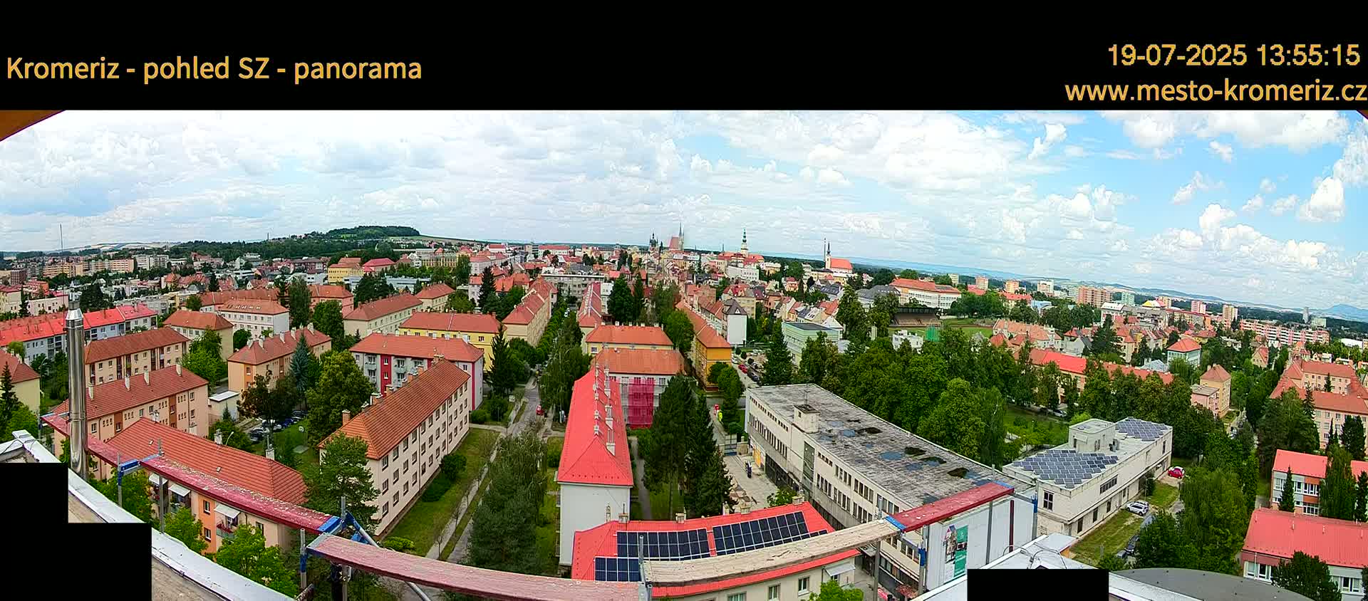 Kroměříž Northwest View Skyline Live Cam - Kromeriz, Zlin, Czechia