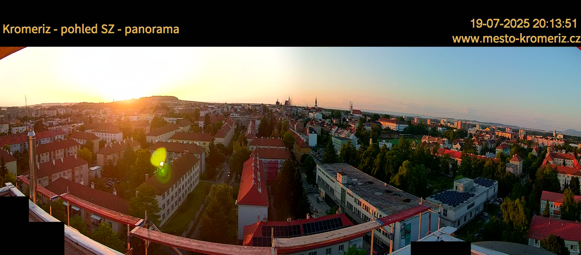 Kroměříž Northwest View Skyline Live Cam - Kromeriz, Zlin, Czechia