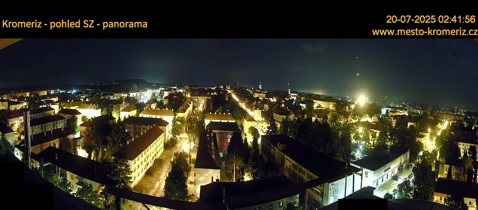 Kroměříž Northwest View Skyline Live Cam - Kromeriz, Zlin, Czechia