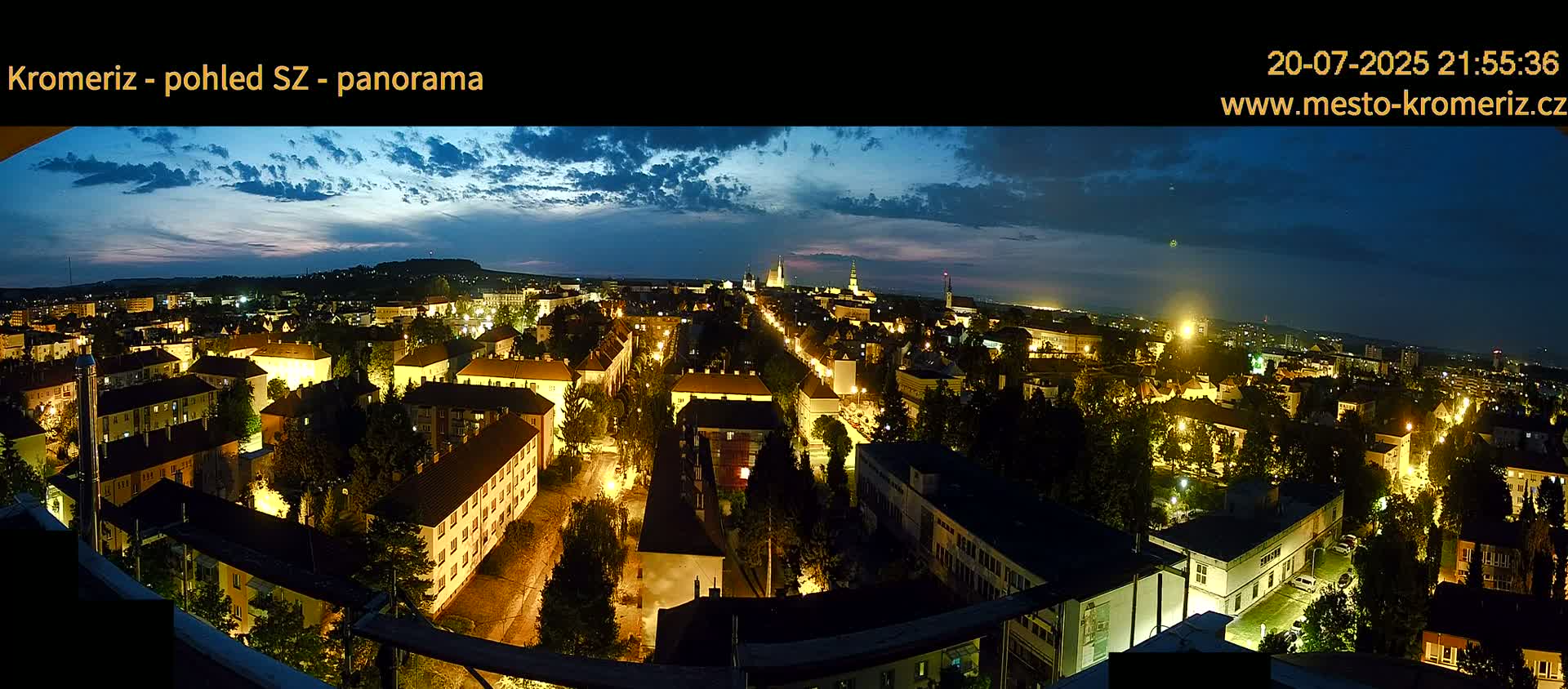 Kroměříž Northwest View Skyline Live Cam - Kromeriz, Zlin, Czechia