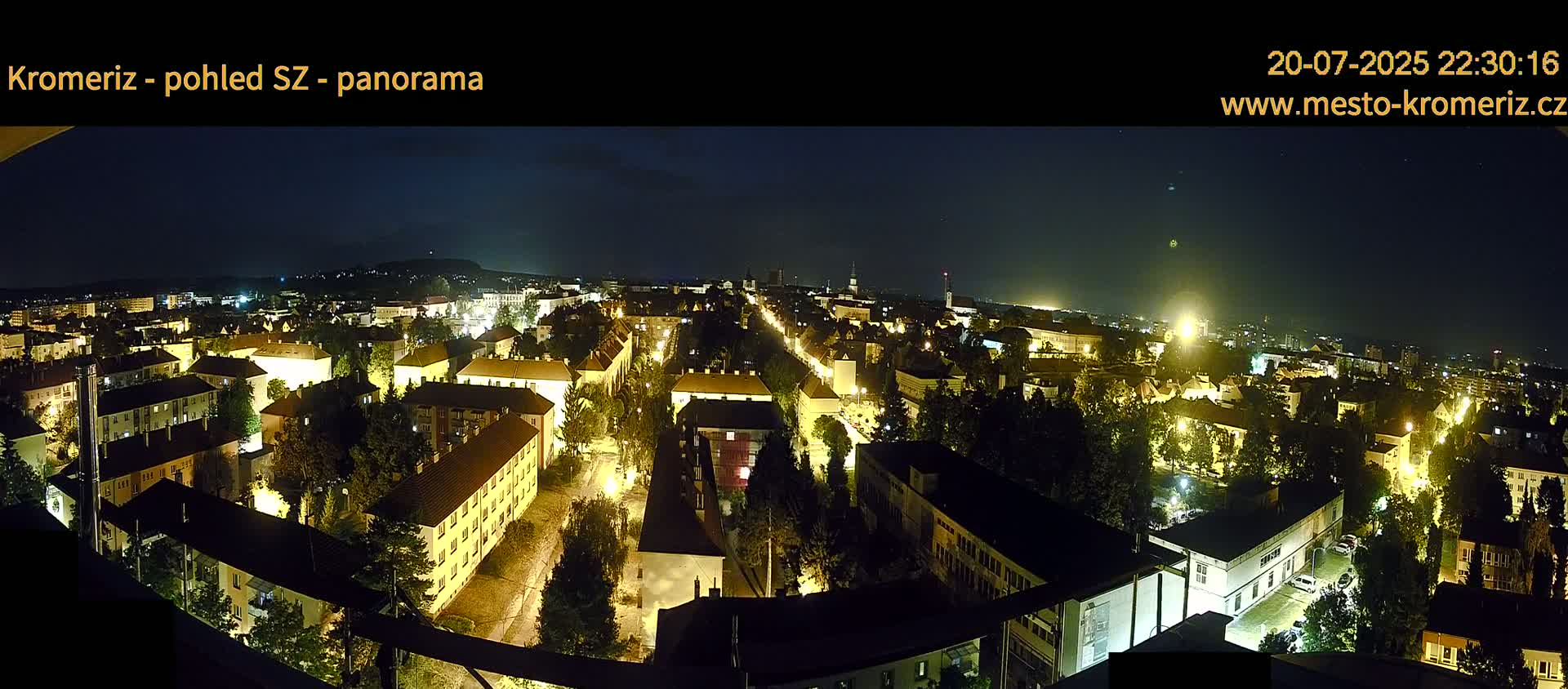 Kroměříž Northwest View Skyline Live Cam - Kromeriz, Zlin, Czechia