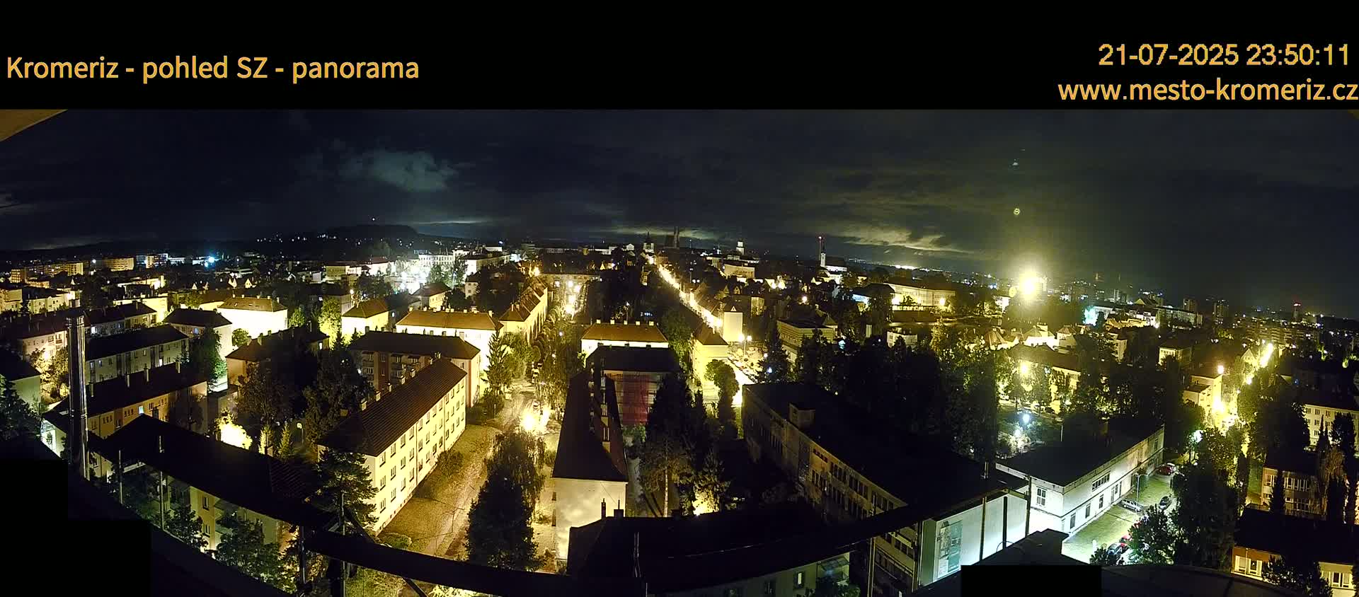 Kroměříž Northwest View Skyline Live Cam - Kromeriz, Zlin, Czechia