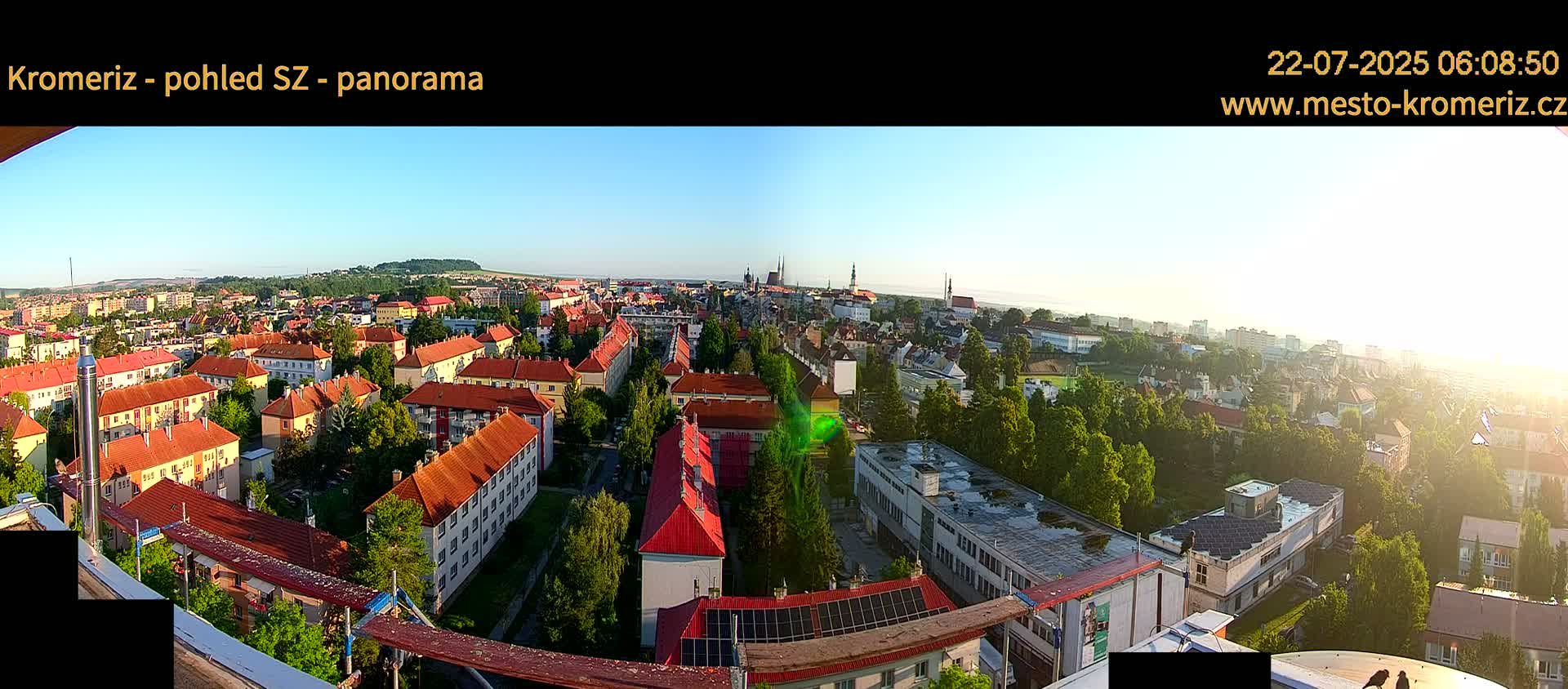 Kroměříž Northwest View Skyline Live Cam - Kromeriz, Zlin, Czechia