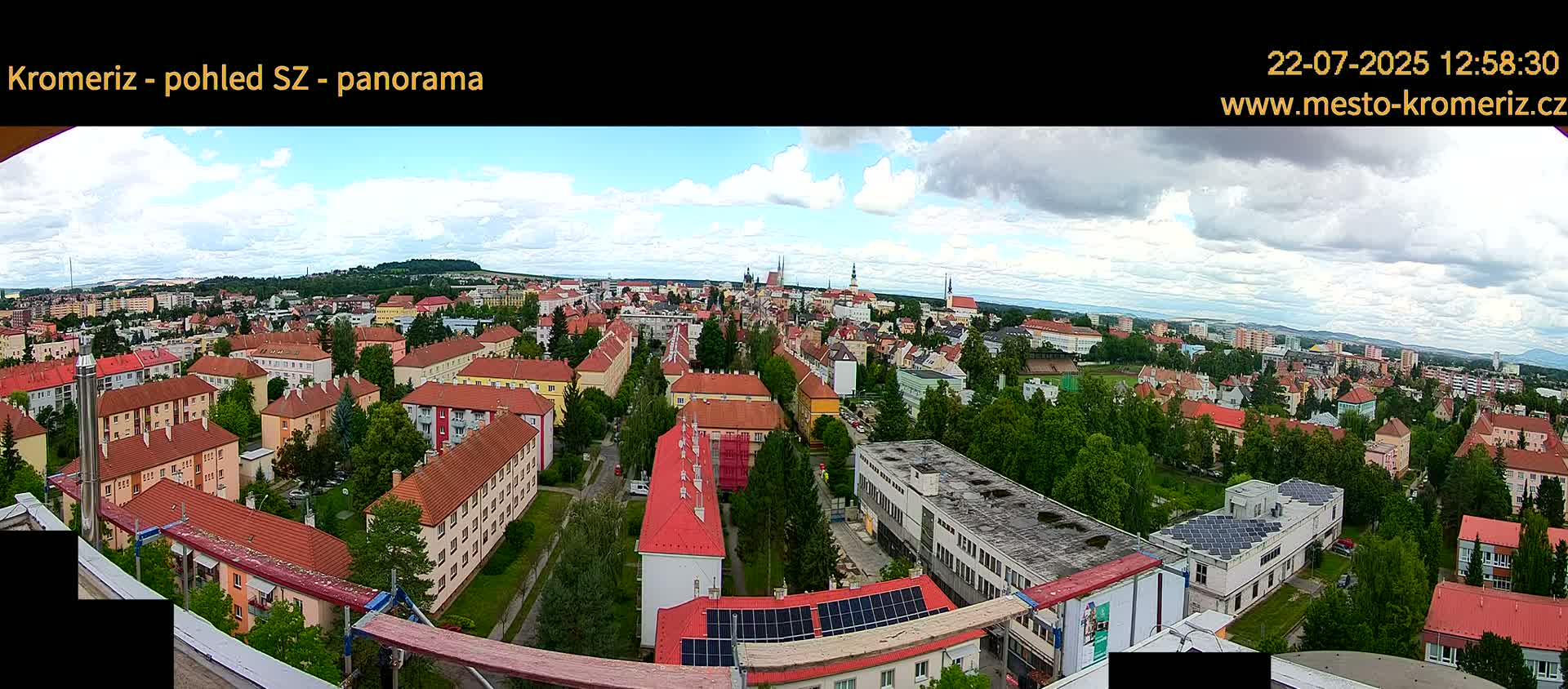 Kroměříž Northwest View Skyline Live Cam - Kromeriz, Zlin, Czechia