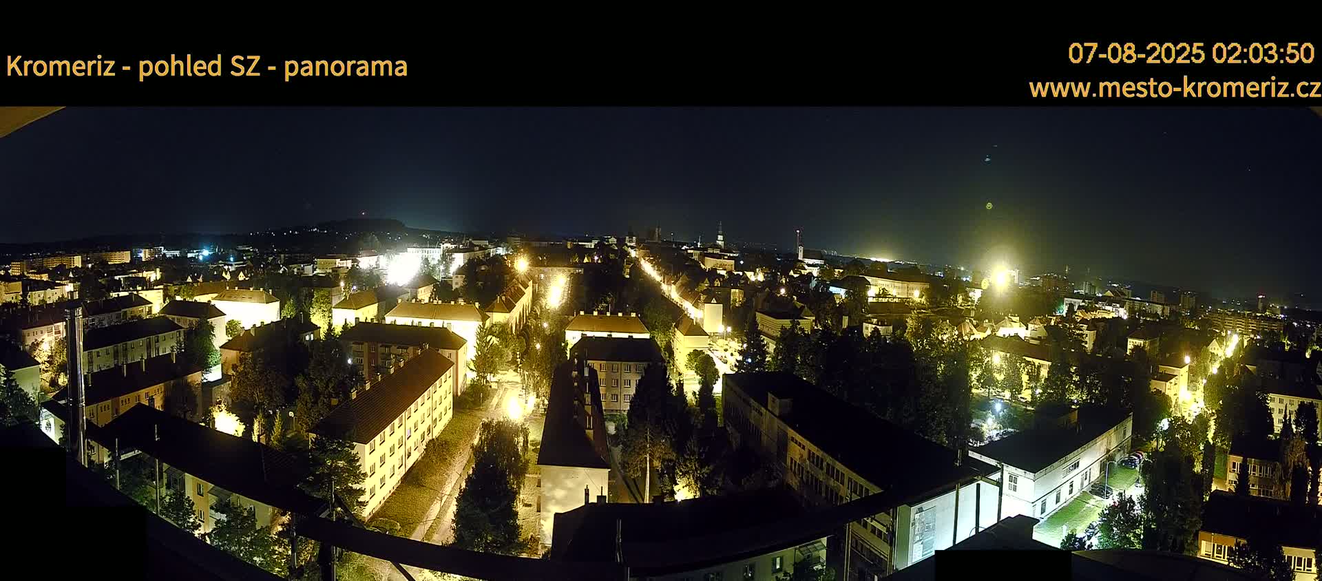 Kroměříž Northwest View Skyline Live Cam - Kromeriz, Zlin, Czechia