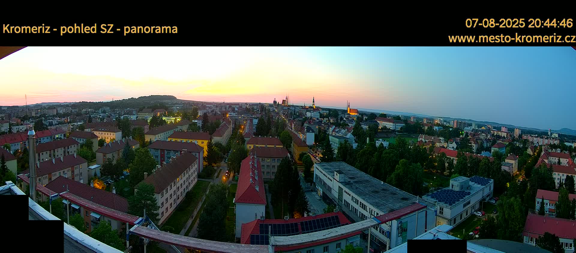 Kroměříž Northwest View Skyline Live Cam - Kromeriz, Zlin, Czechia
