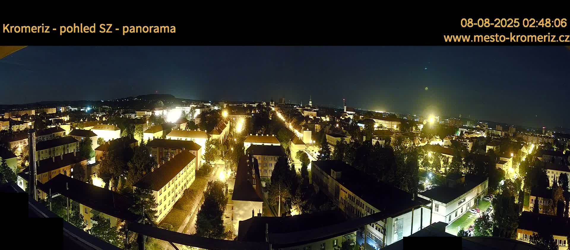 Kroměříž Northwest View Skyline Live Cam - Kromeriz, Zlin, Czechia