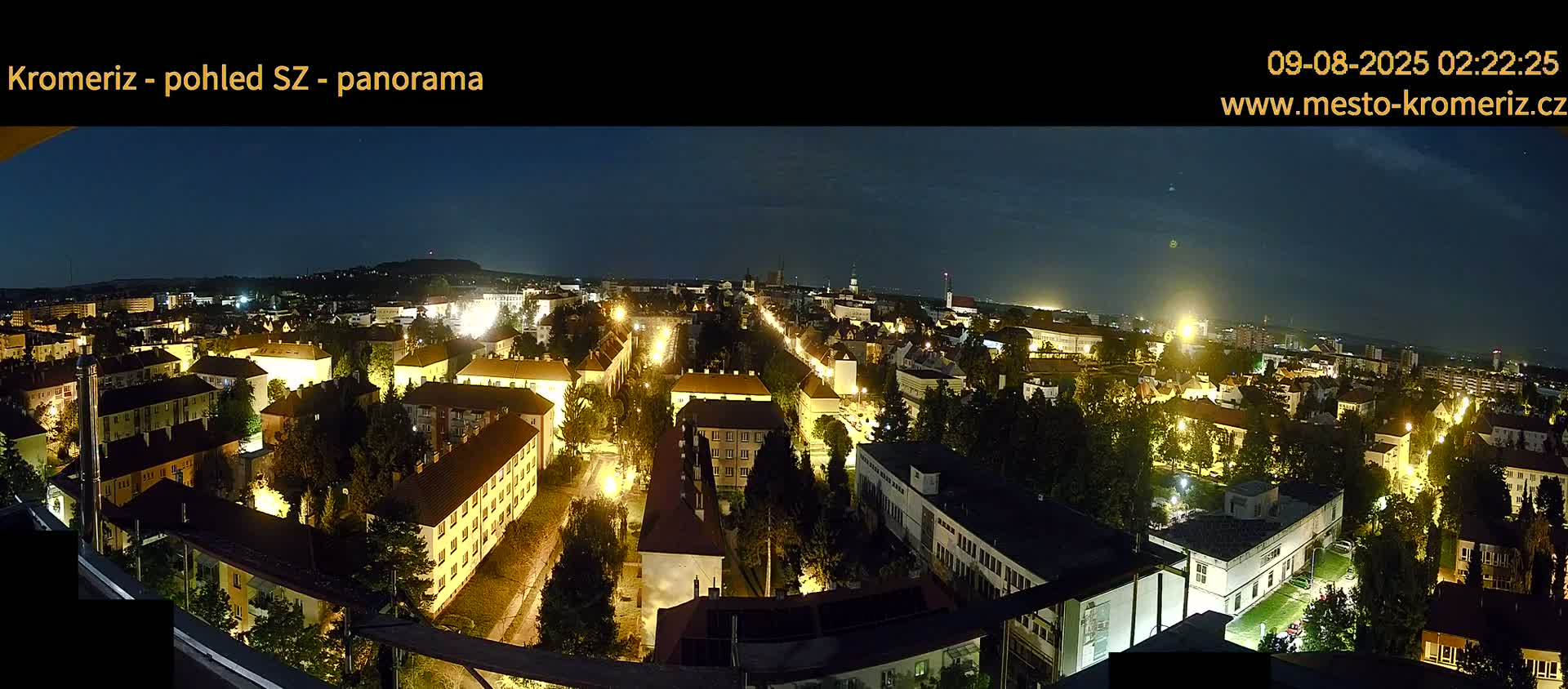 Kroměříž Northwest View Skyline Live Cam - Kromeriz, Zlin, Czechia