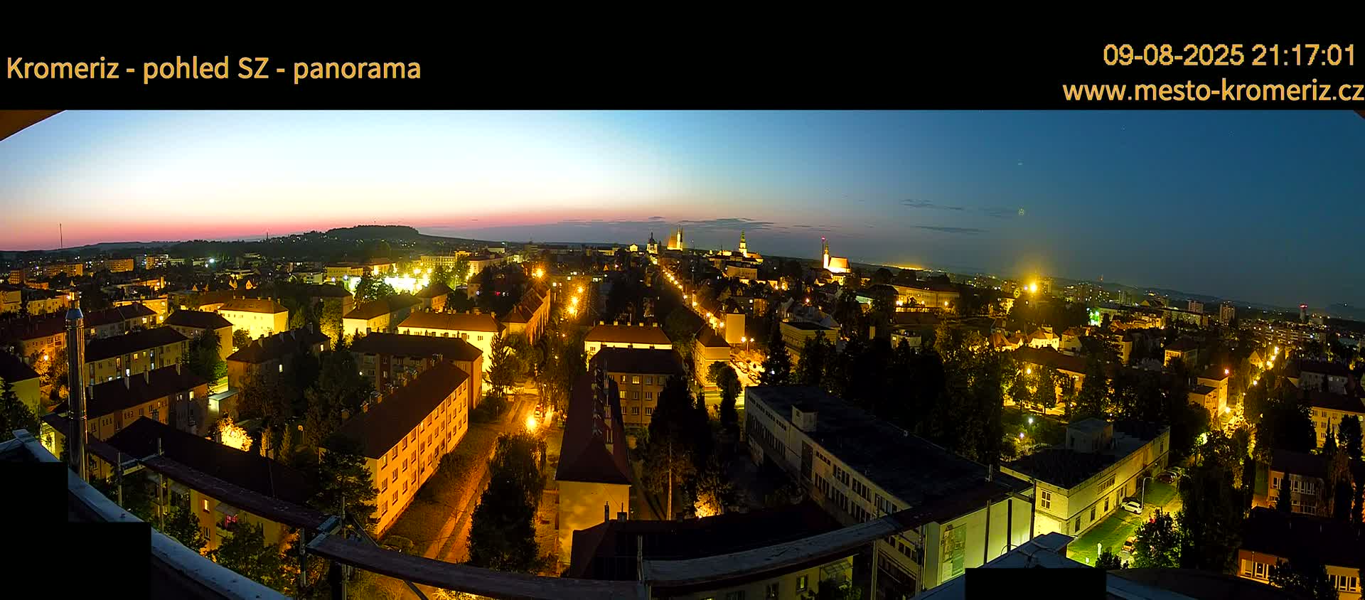 Kroměříž Northwest View Skyline Live Cam - Kromeriz, Zlin, Czechia