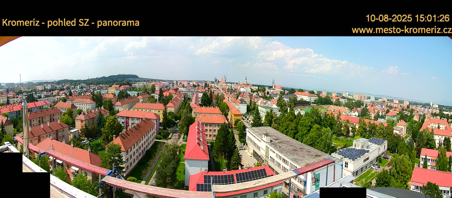 Kroměříž Northwest View Skyline Live Cam - Kromeriz, Zlin, Czechia