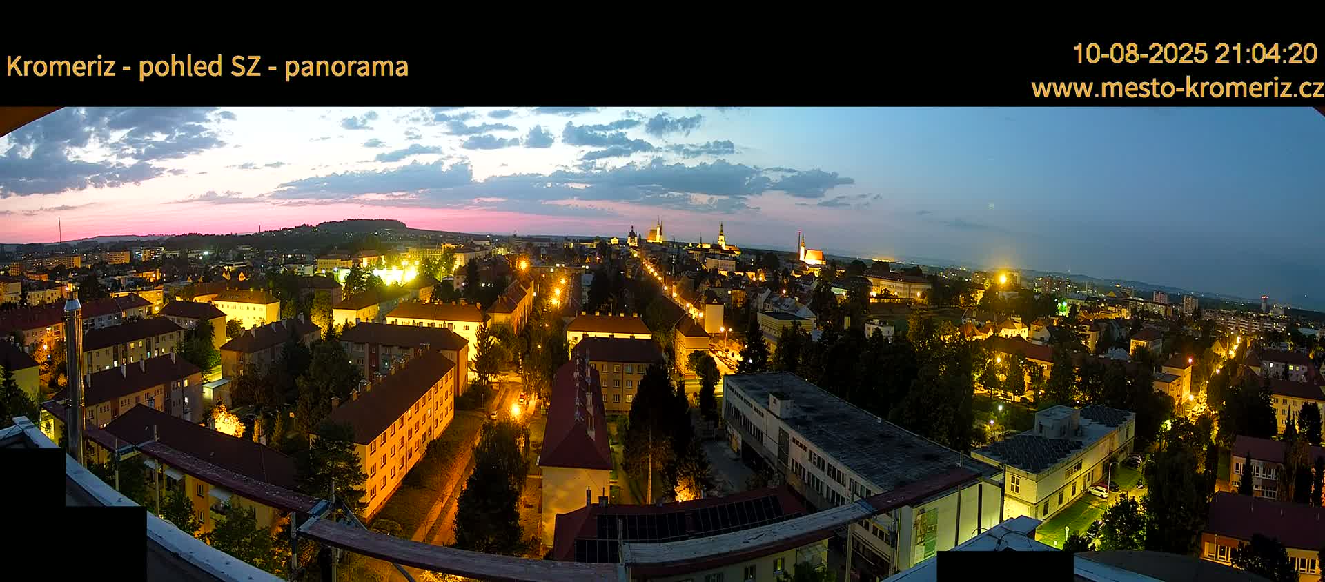 Kroměříž Northwest View Skyline Live Cam - Kromeriz, Zlin, Czechia
