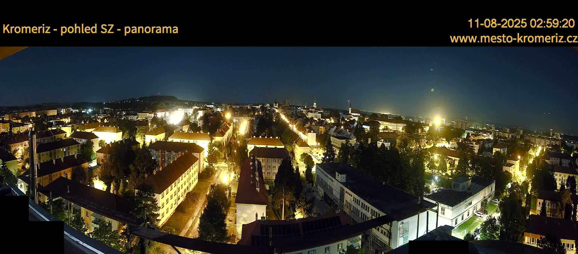 Kroměříž Northwest View Skyline Live Cam - Kromeriz, Zlin, Czechia
