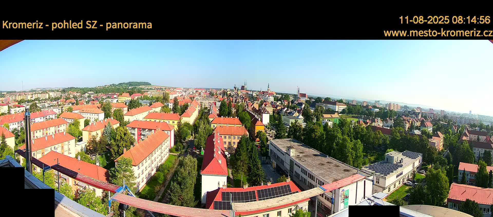 Kroměříž Northwest View Skyline Live Cam - Kromeriz, Zlin, Czechia