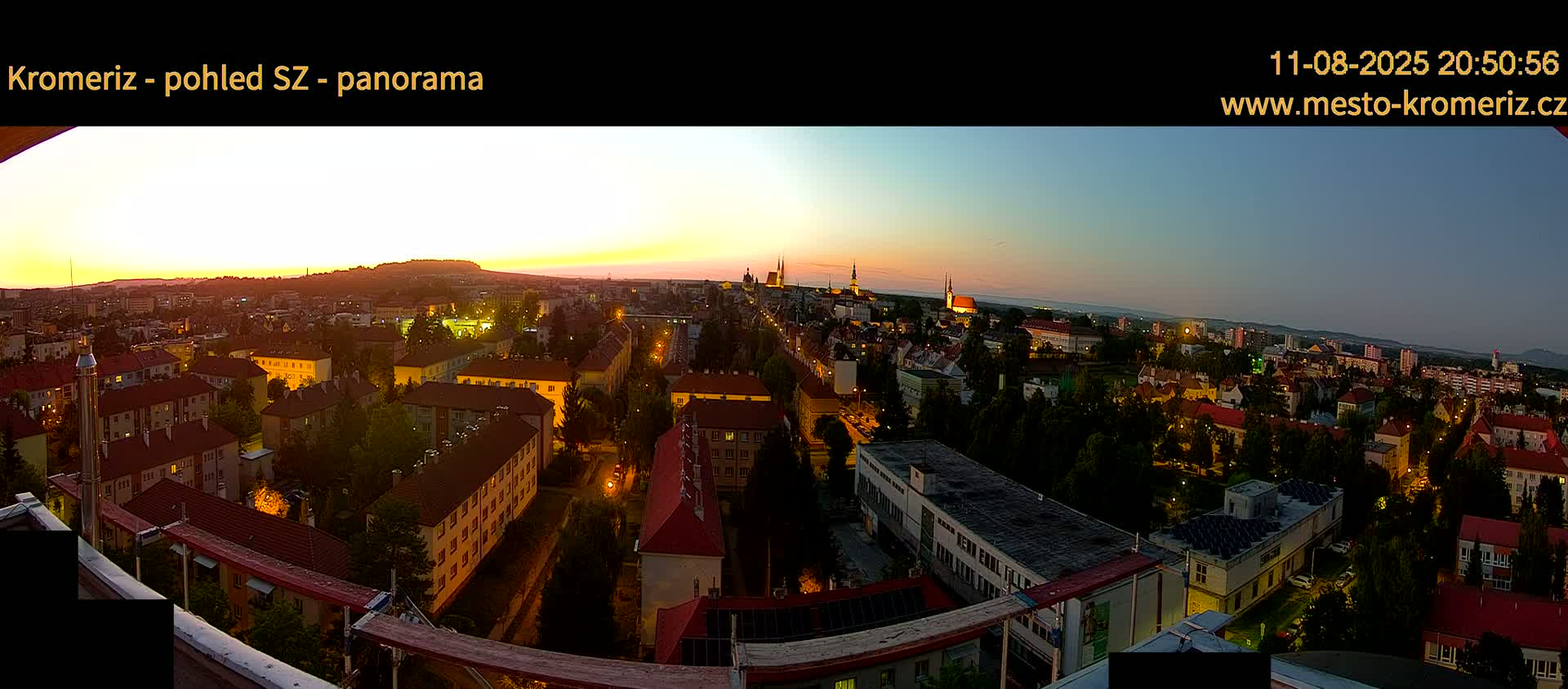 Kroměříž Northwest View Skyline Live Cam - Kromeriz, Zlin, Czechia
