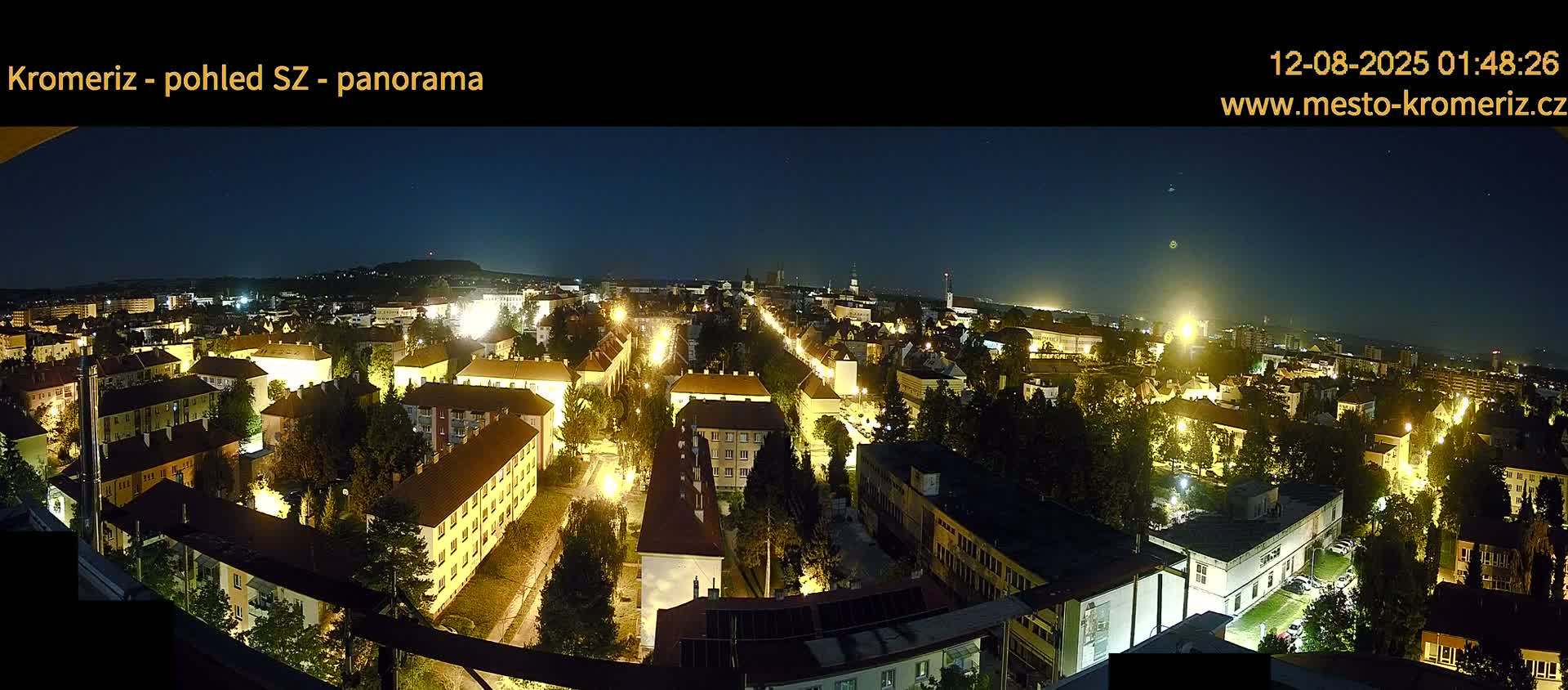 Kroměříž Northwest View Skyline Live Cam - Kromeriz, Zlin, Czechia