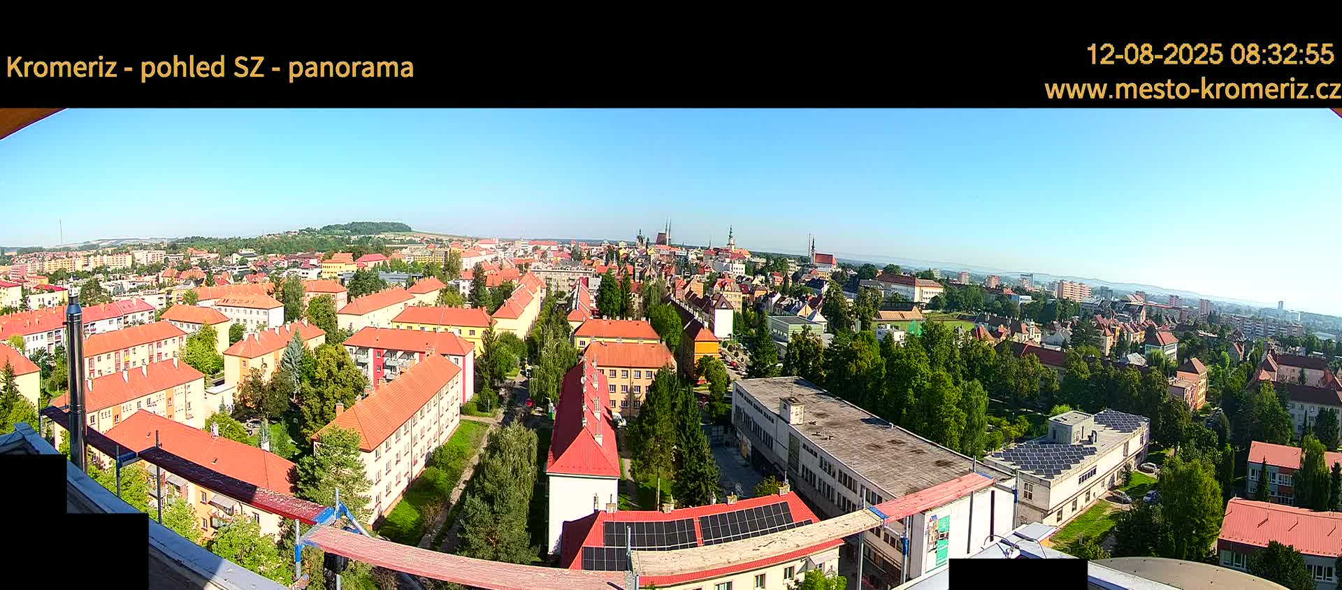 Kroměříž Northwest View Skyline Live Cam - Kromeriz, Zlin, Czechia