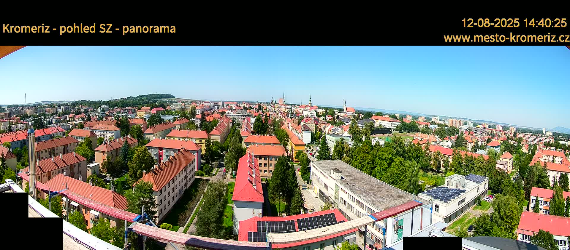 Kroměříž Northwest View Skyline Live Cam - Kromeriz, Zlin, Czechia