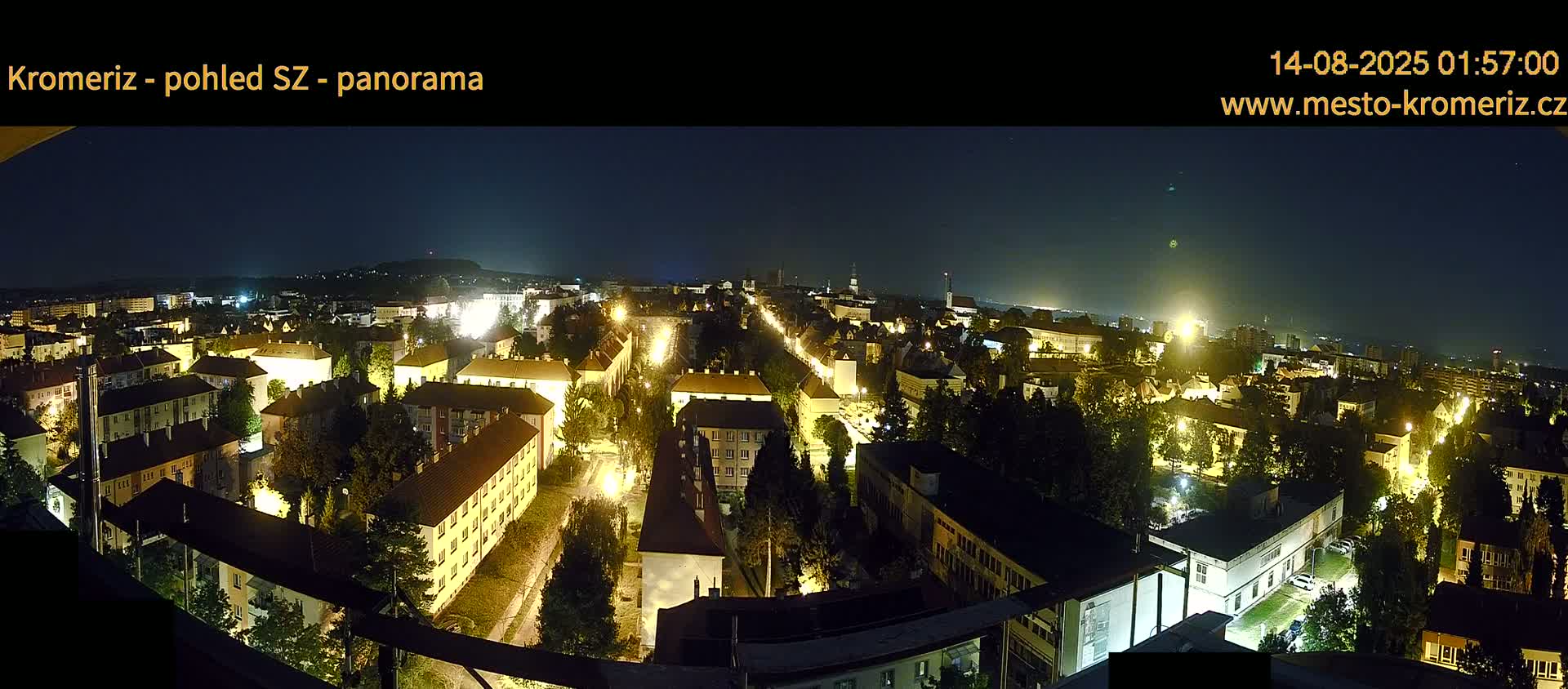 Kroměříž Northwest View Skyline Live Cam - Kromeriz, Zlin, Czechia