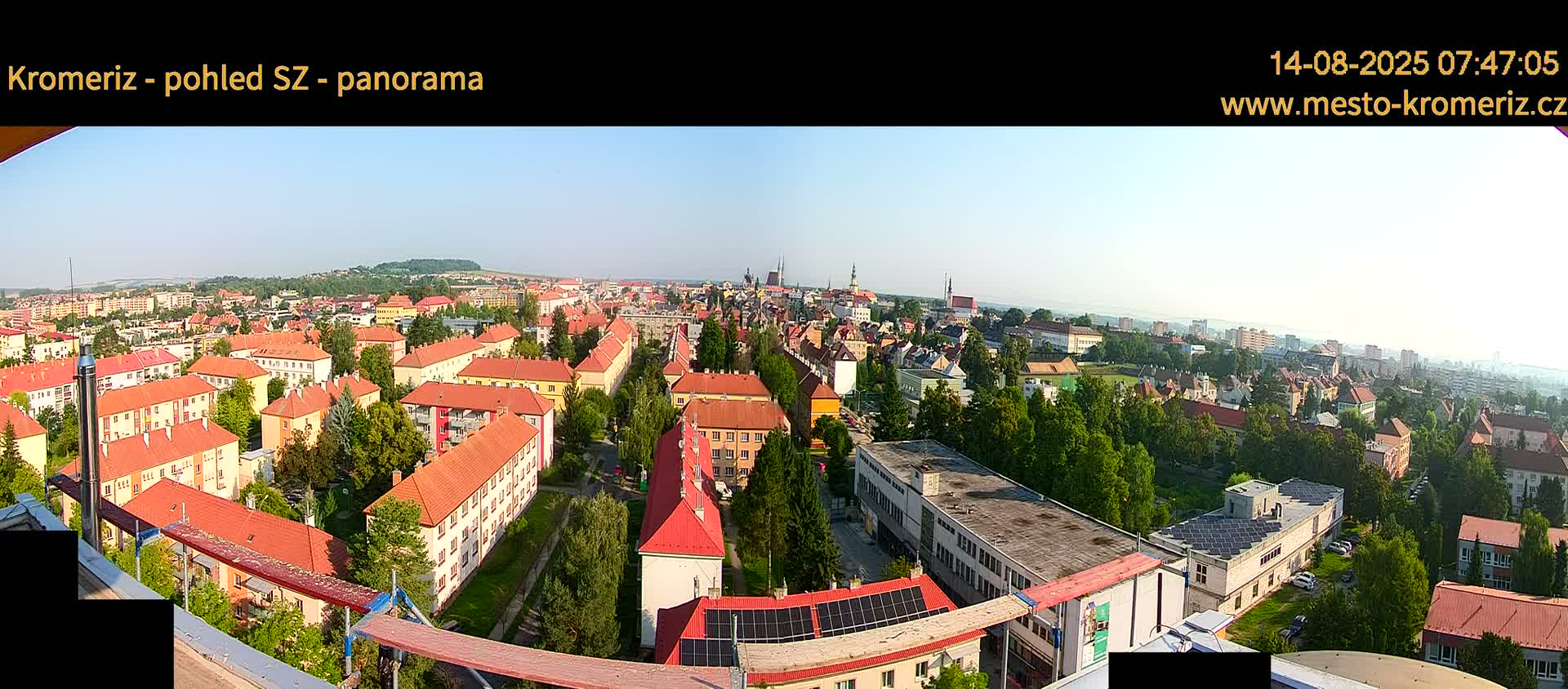 Kroměříž Northwest View Skyline Live Cam - Kromeriz, Zlin, Czechia