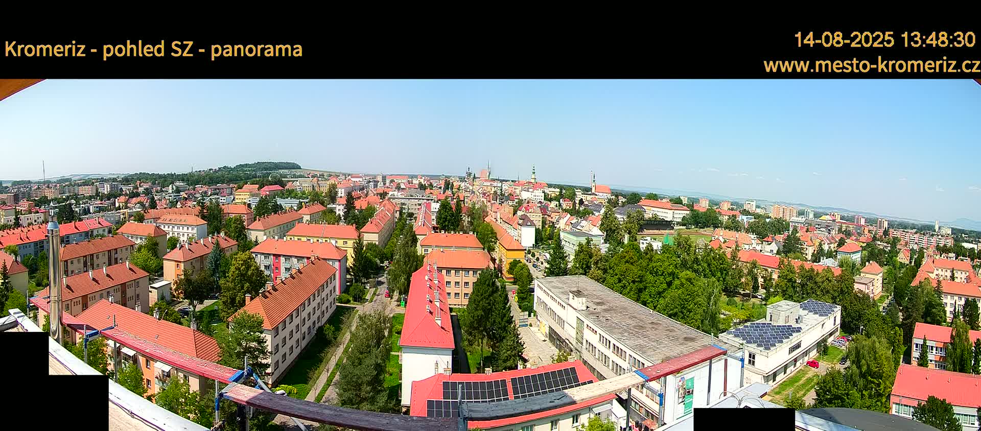 Kroměříž Northwest View Skyline Live Cam - Kromeriz, Zlin, Czechia