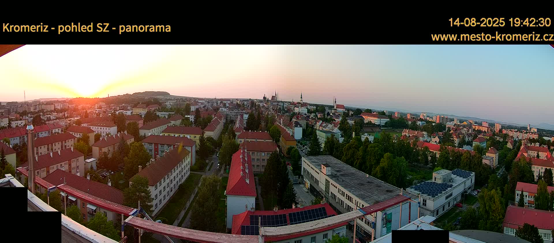 Kroměříž Northwest View Skyline Live Cam - Kromeriz, Zlin, Czechia