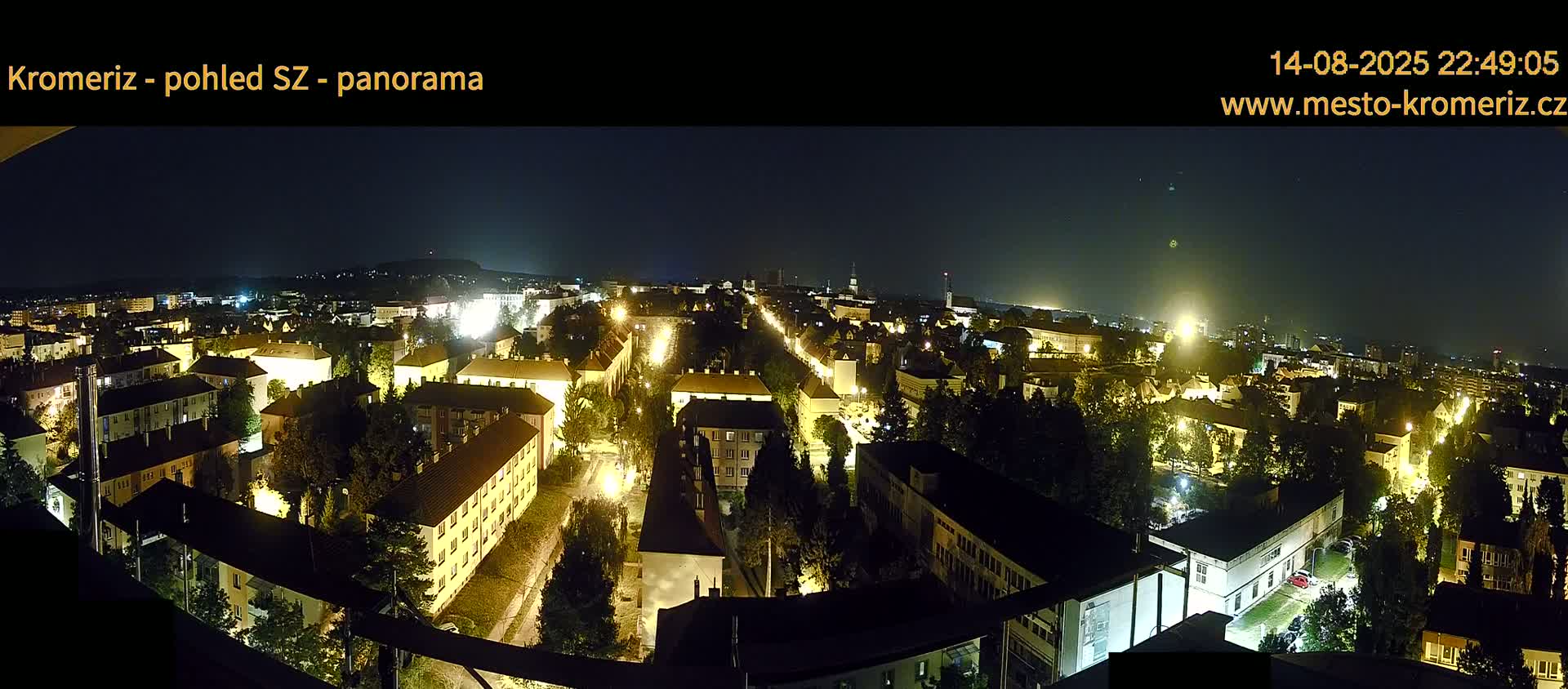 Kroměříž Northwest View Skyline Live Cam - Kromeriz, Zlin, Czechia