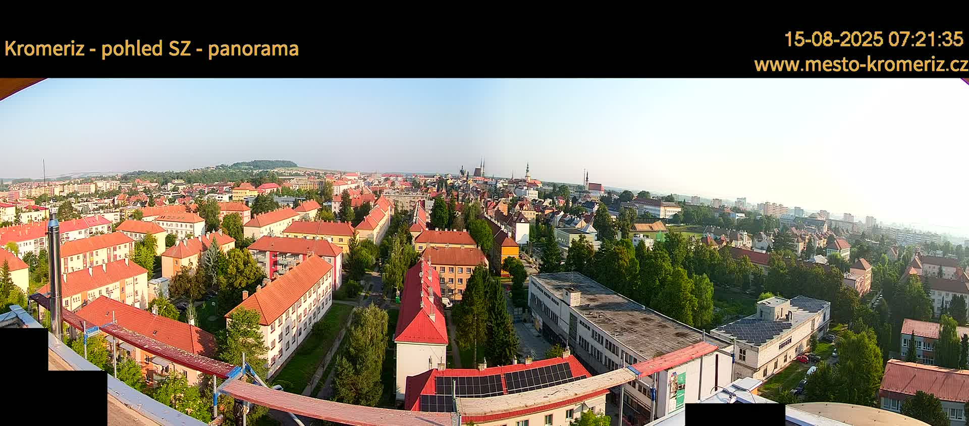 Kroměříž Northwest View Skyline Live Cam - Kromeriz, Zlin, Czechia