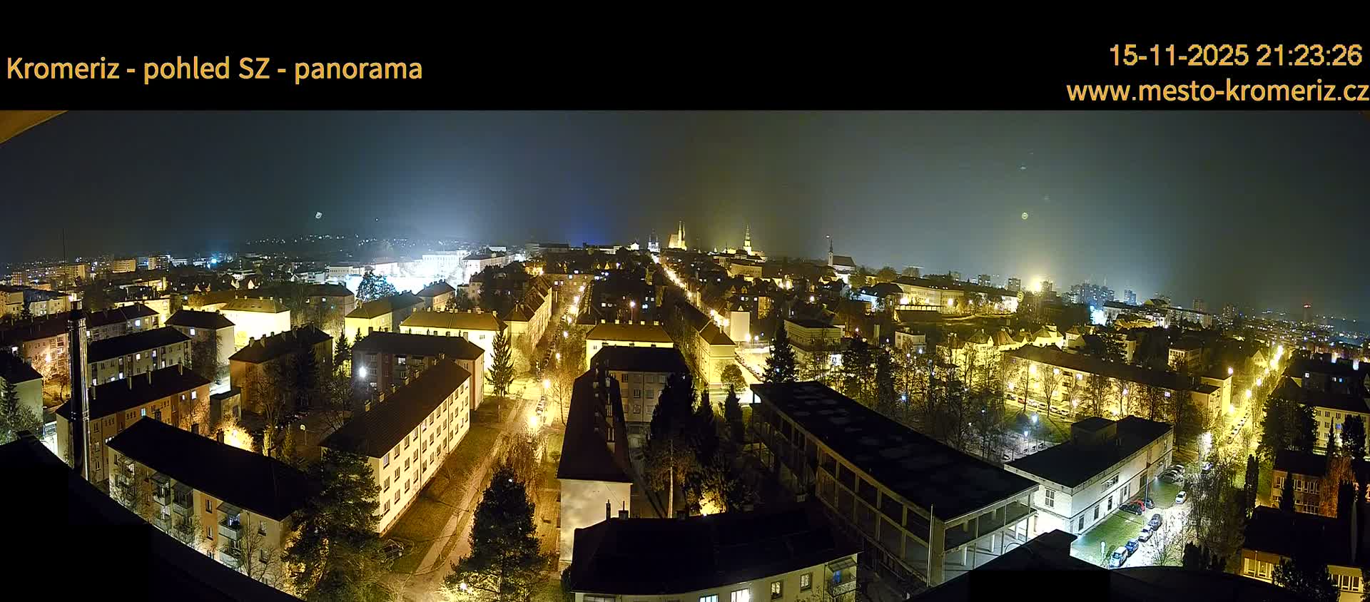 Kroměříž Northwest View Skyline Live Cam - Kromeriz, Zlin, Czechia