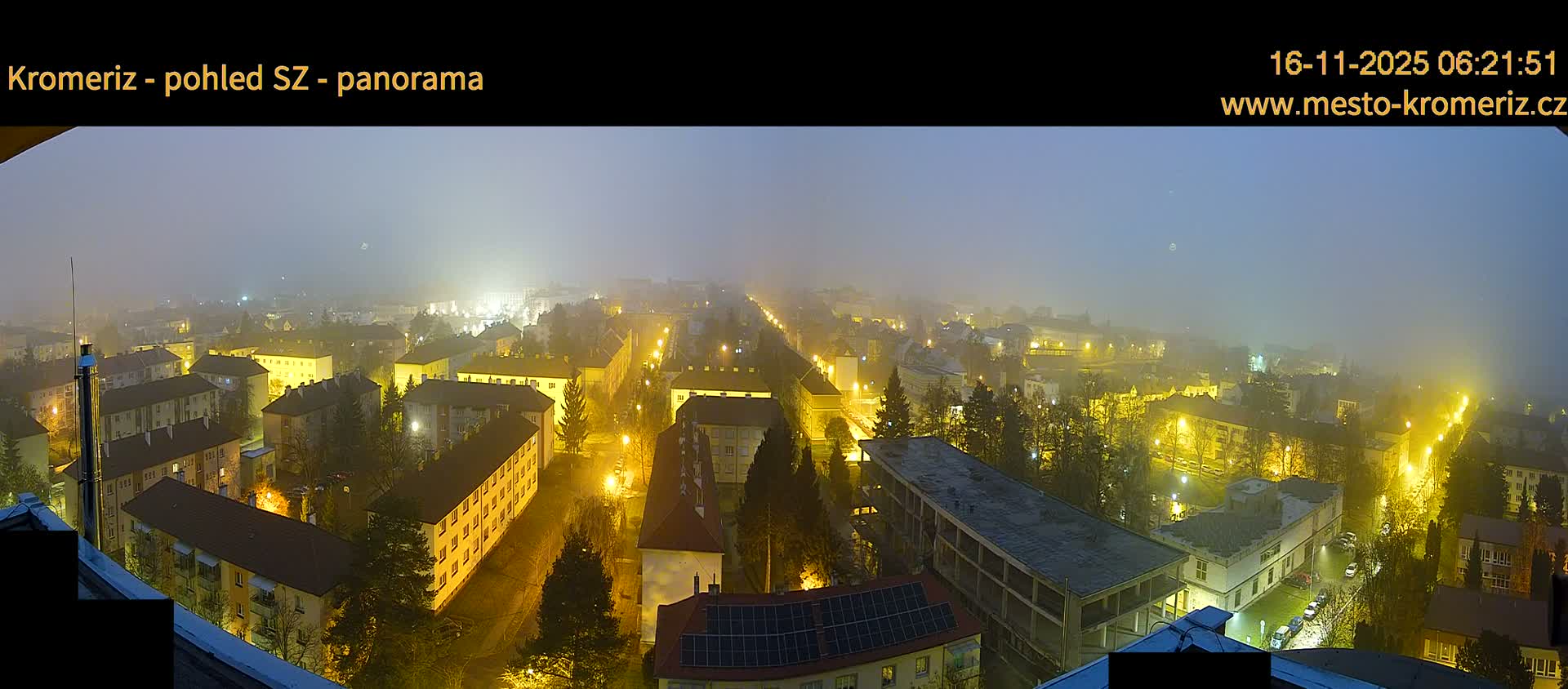 Kroměříž Northwest View Skyline Live Cam - Kromeriz, Zlin, Czechia