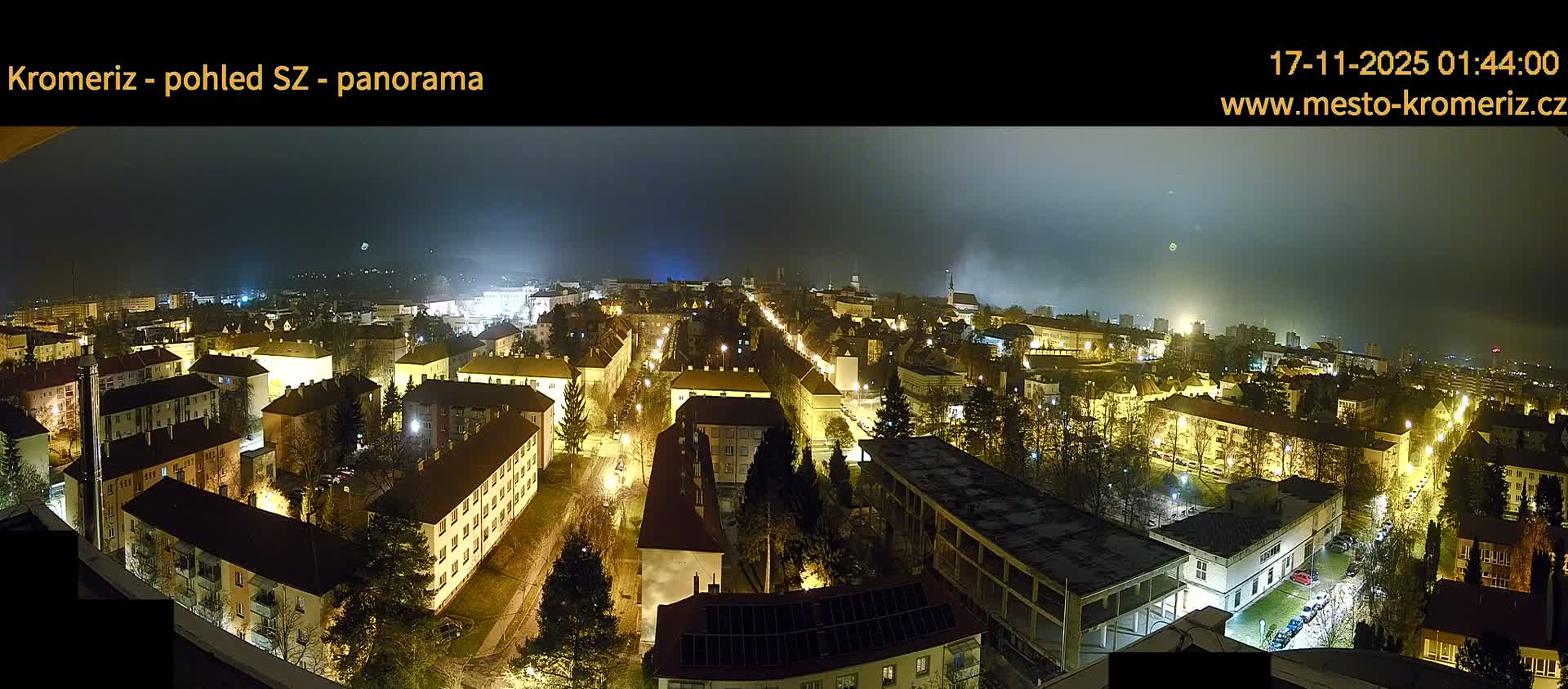 Kroměříž Northwest View Skyline Live Cam - Kromeriz, Zlin, Czechia