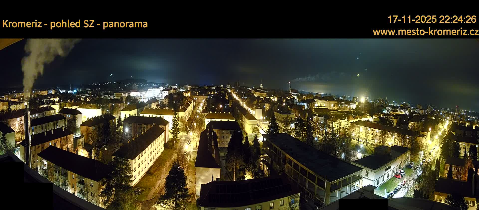 Kroměříž Northwest View Skyline Live Cam - Kromeriz, Zlin, Czechia