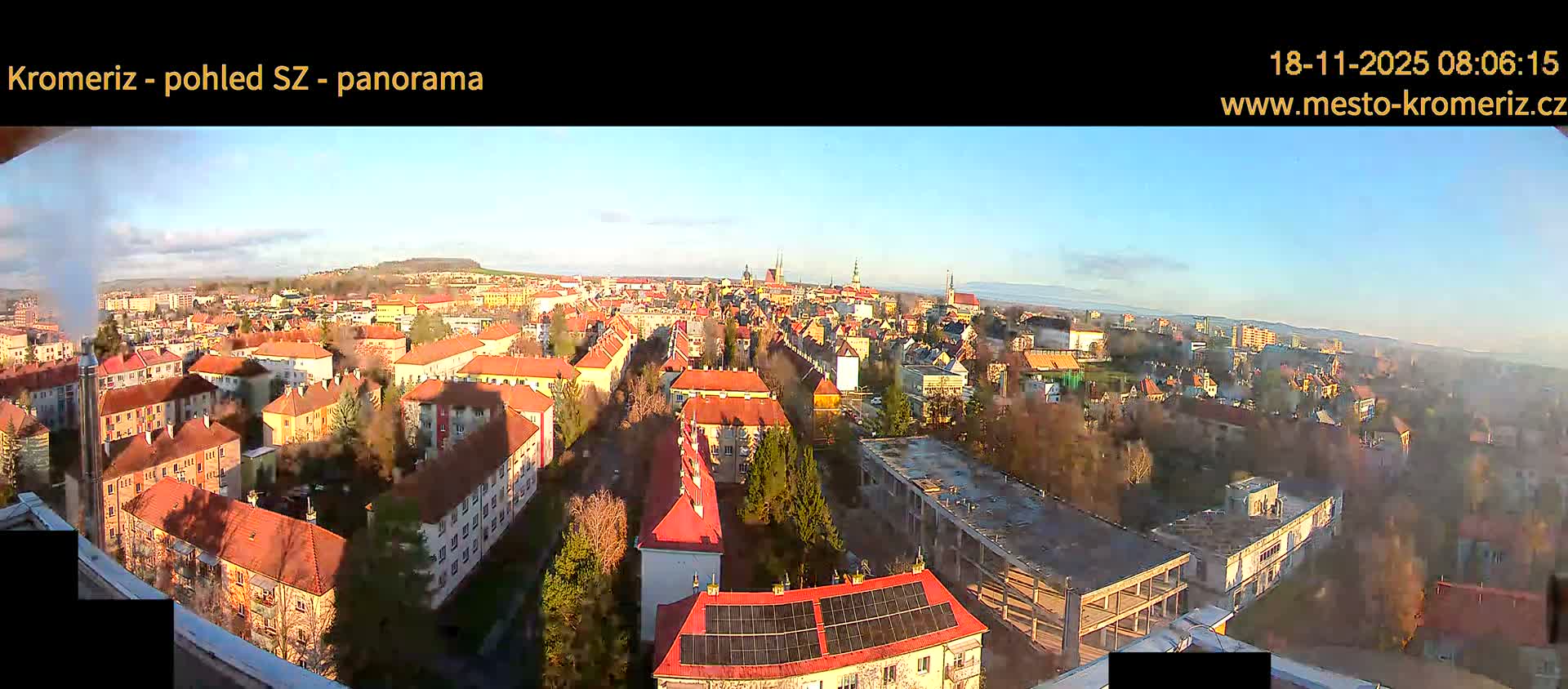 Kroměříž Northwest View Skyline Live Cam - Kromeriz, Zlin, Czechia