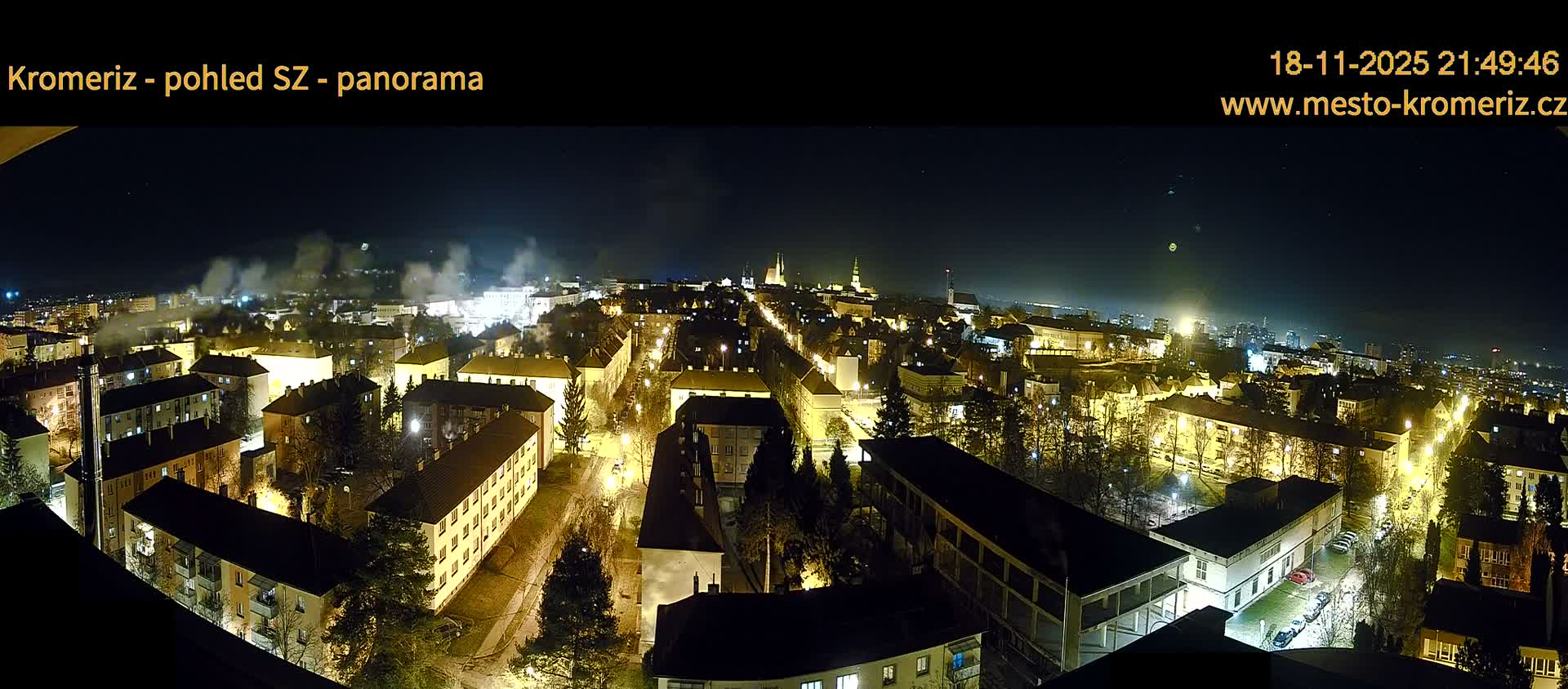 Kroměříž Northwest View Skyline Live Cam - Kromeriz, Zlin, Czechia
