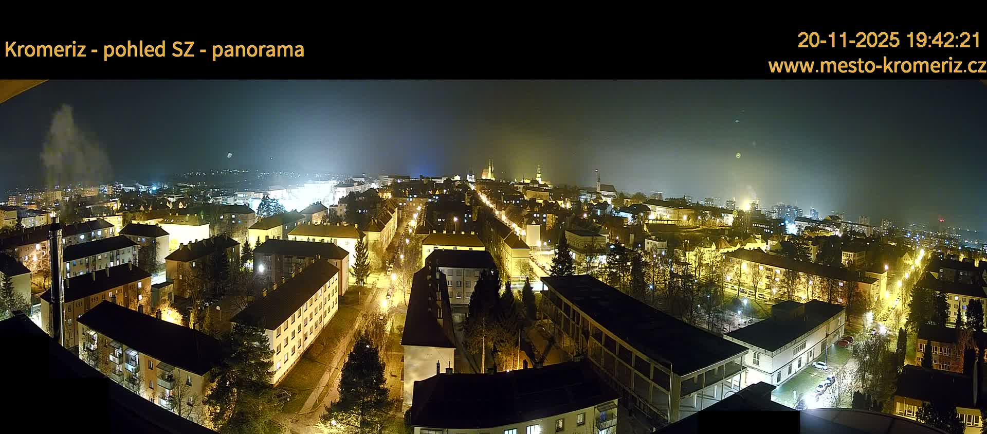Kroměříž Northwest View Skyline Live Cam - Kromeriz, Zlin, Czechia