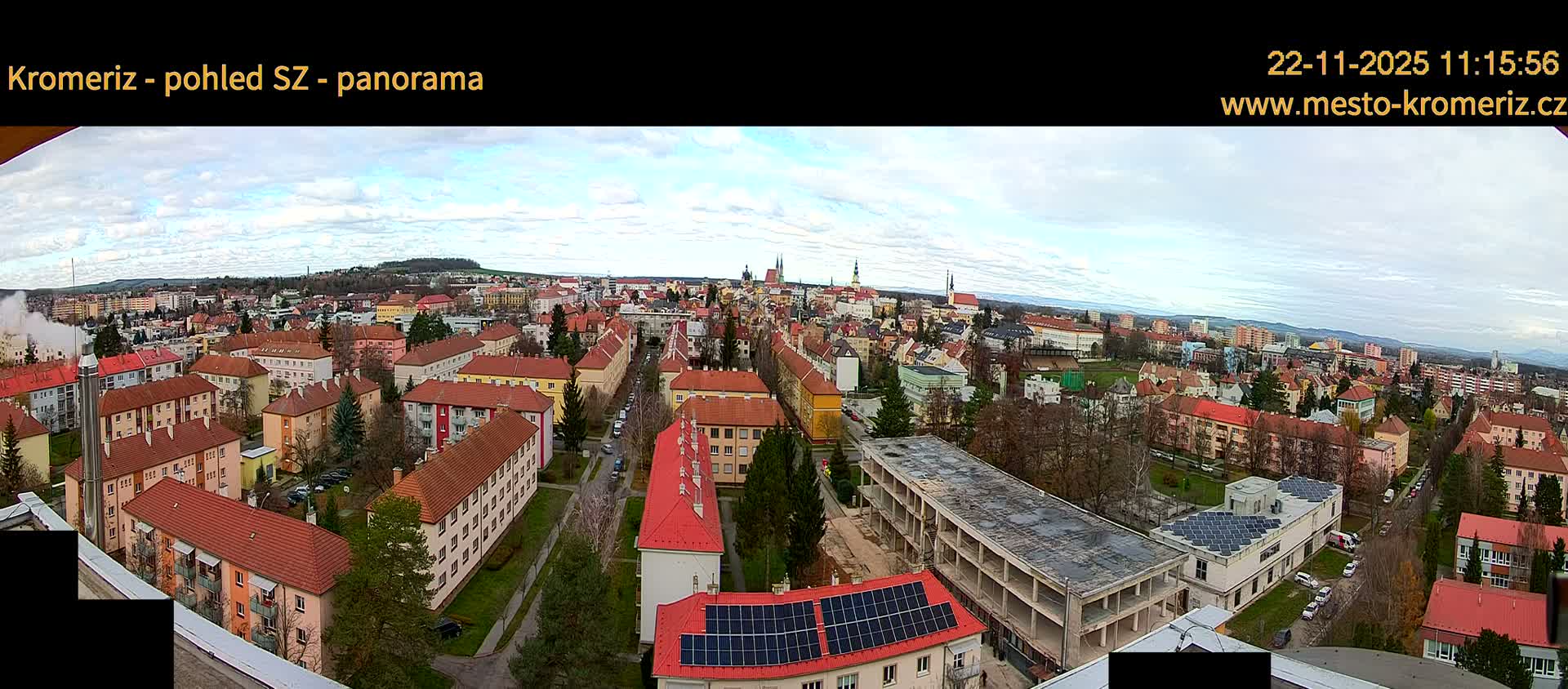Kroměříž Northwest View Skyline Live Cam - Kromeriz, Zlin, Czechia
