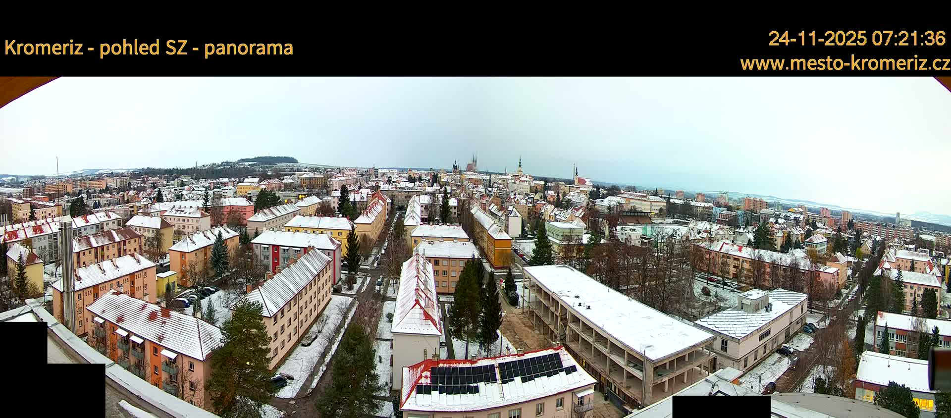 Kroměříž Northwest View Skyline Live Cam - Kromeriz, Zlin, Czechia