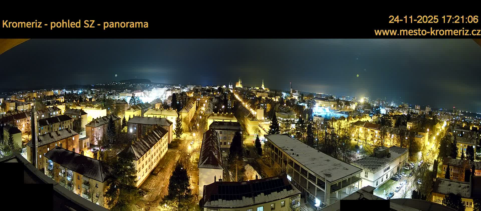 Kroměříž Northwest View Skyline Live Cam - Kromeriz, Zlin, Czechia