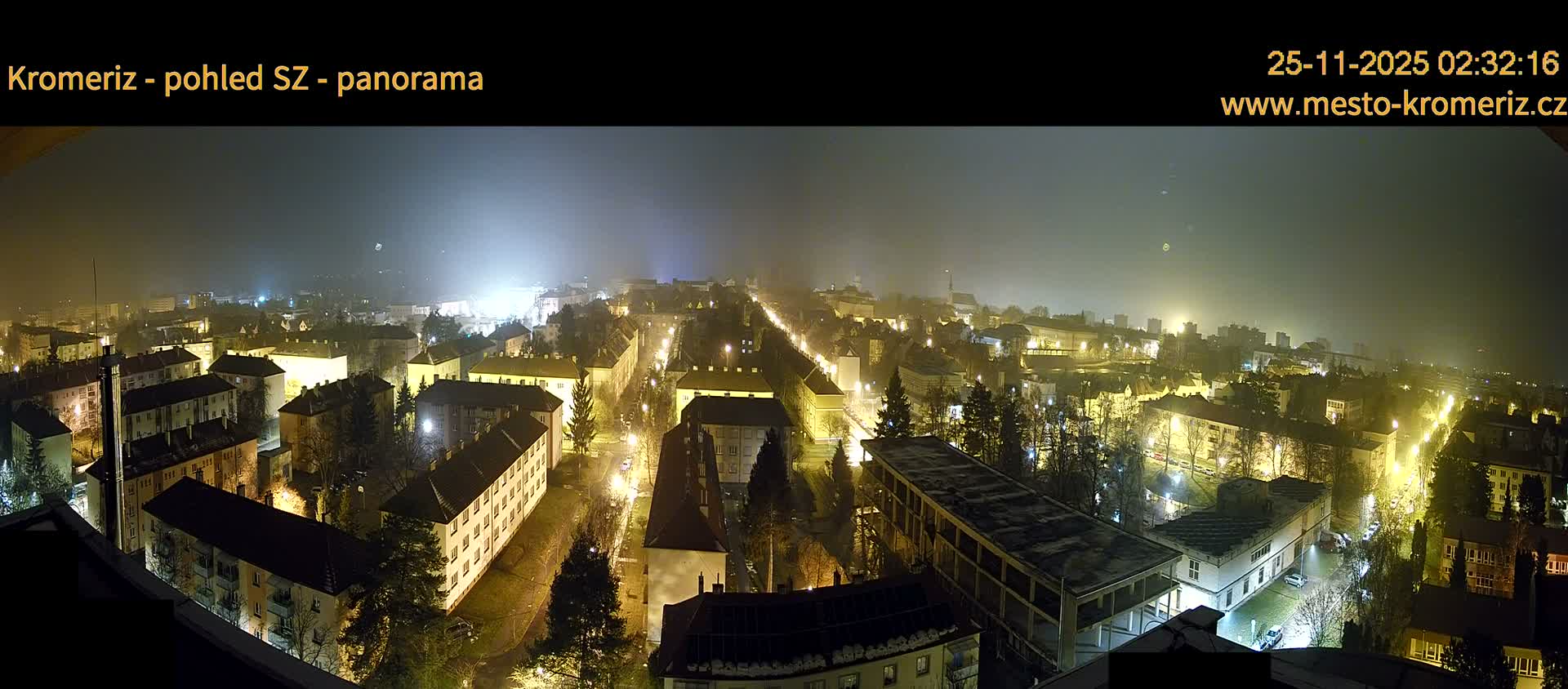 Kroměříž Northwest View Skyline Live Cam - Kromeriz, Zlin, Czechia