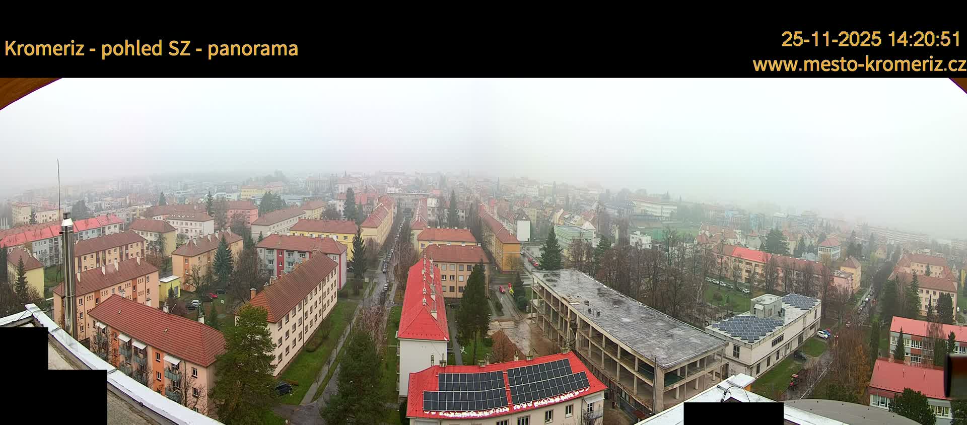 Kroměříž Northwest View Skyline Live Cam - Kromeriz, Zlin, Czechia