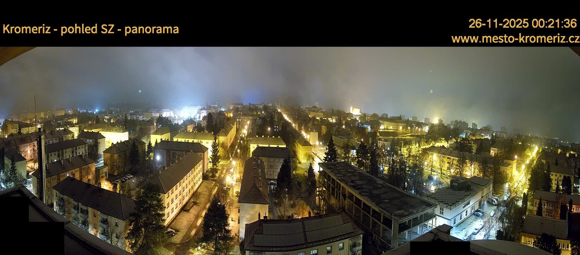 Kroměříž Northwest View Skyline Live Cam - Kromeriz, Zlin, Czechia