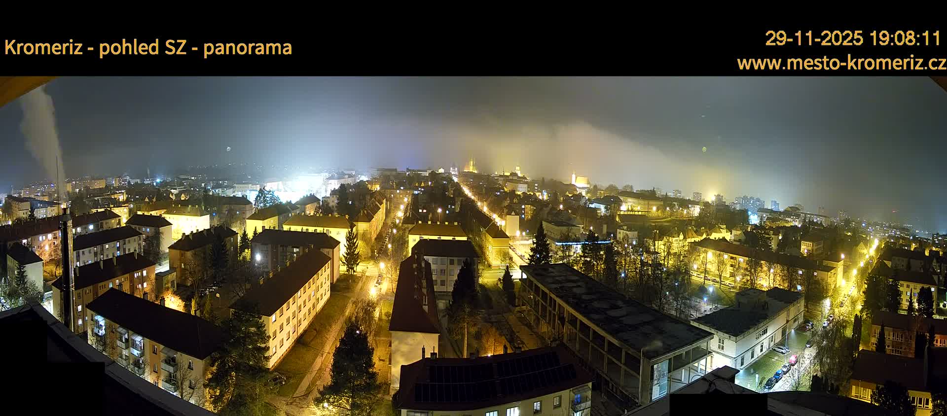 Kroměříž Northwest View Skyline Live Cam - Kromeriz, Zlin, Czechia