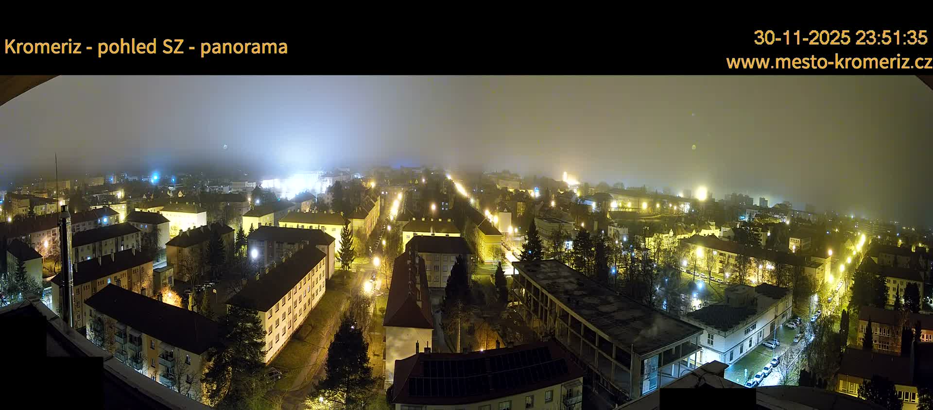 Kroměříž Northwest View Skyline Live Cam - Kromeriz, Zlin, Czechia
