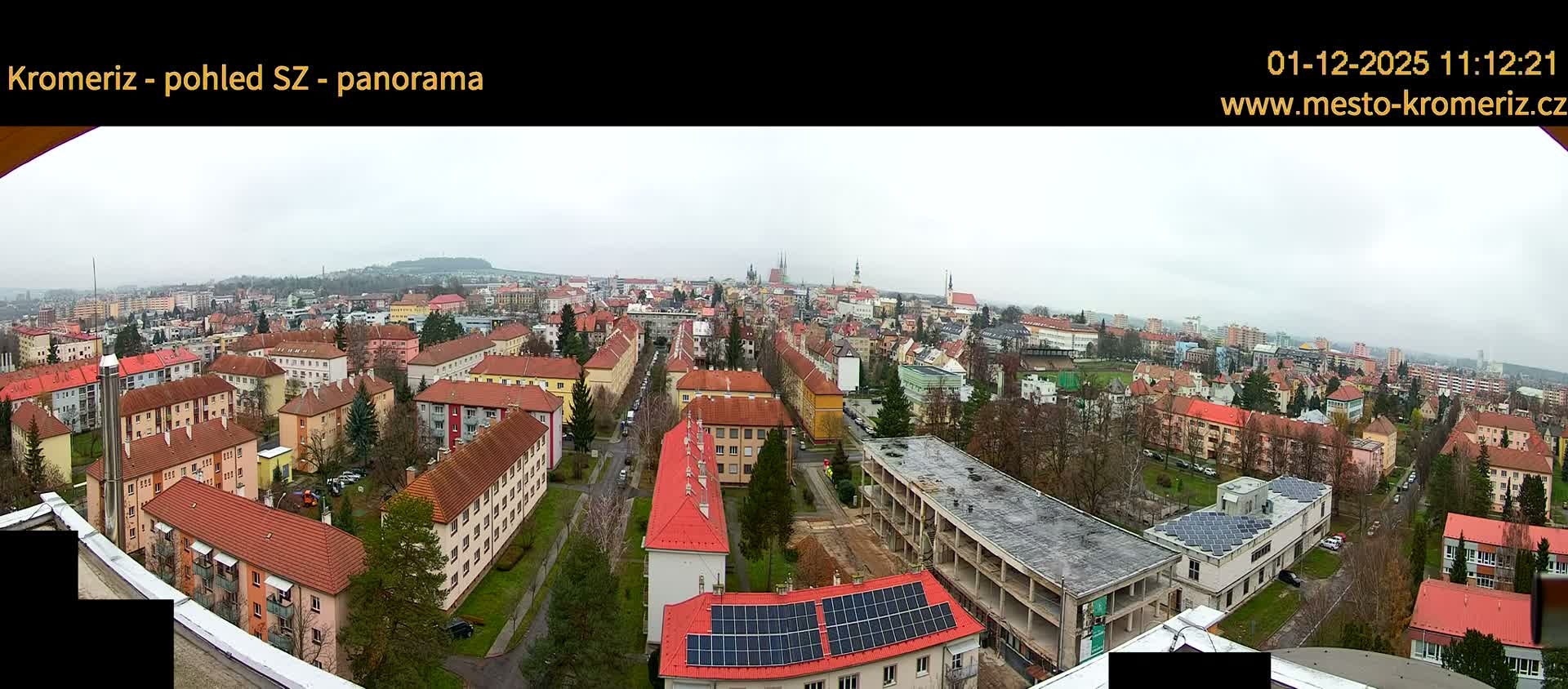Kroměříž Northwest View Skyline Live Cam - Kromeriz, Zlin, Czechia