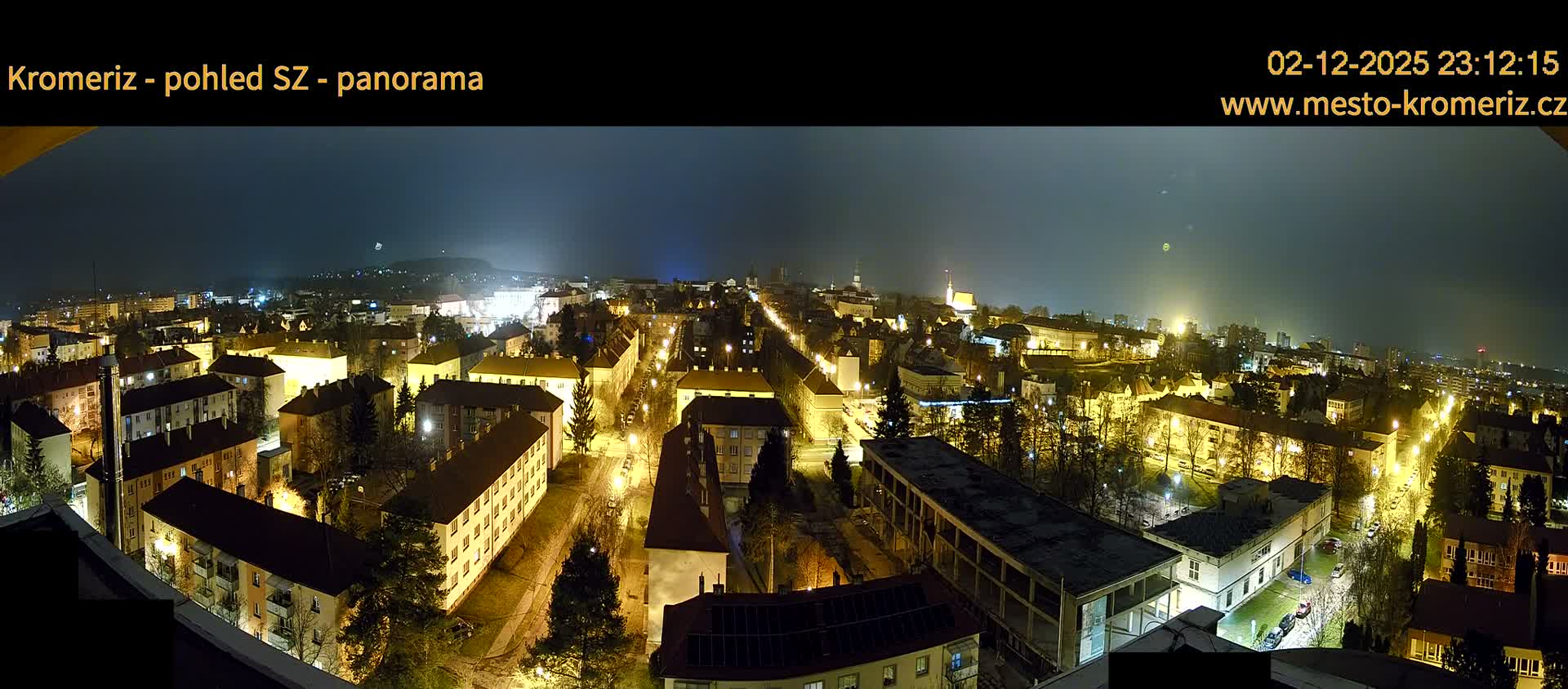 Kroměříž Northwest View Skyline Live Cam - Kromeriz, Zlin, Czechia