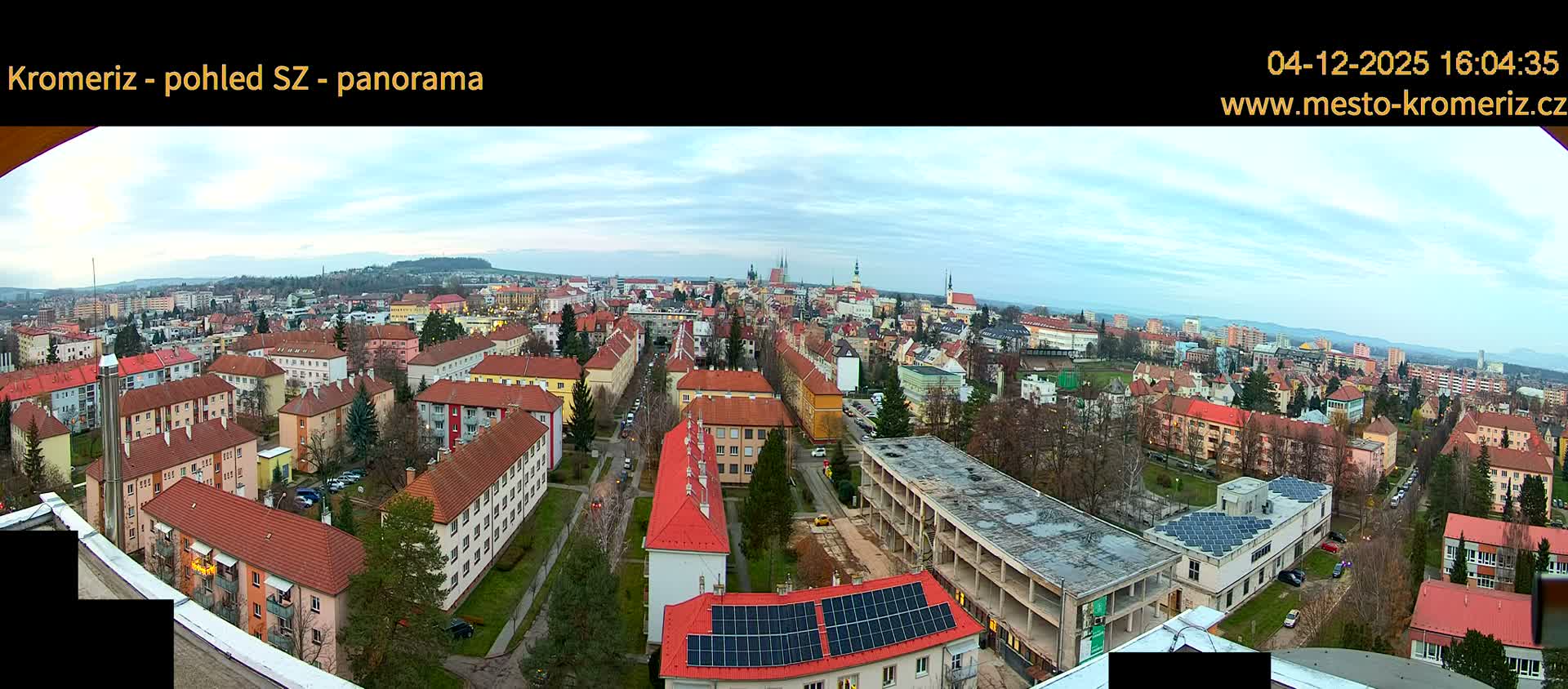 Kroměříž Northwest View Skyline Live Cam - Kromeriz, Zlin, Czechia