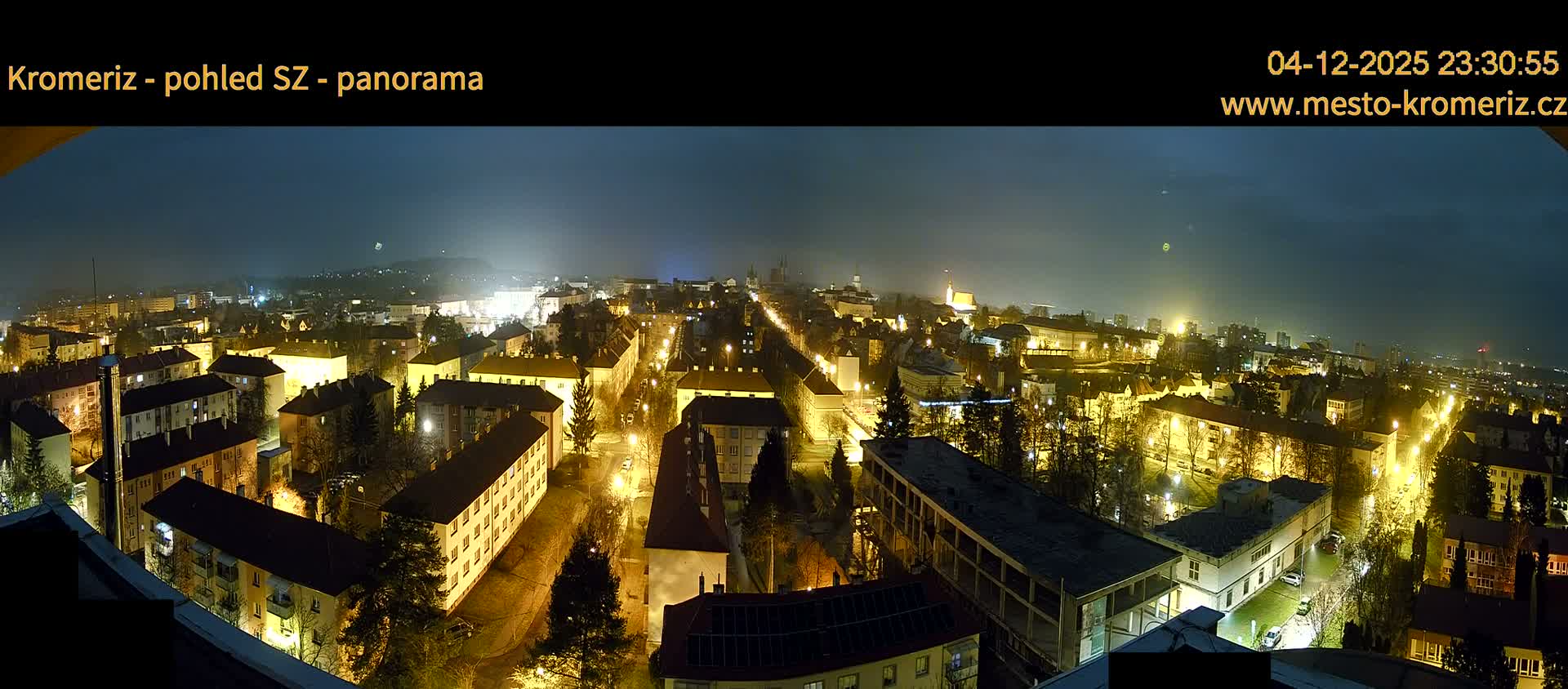 Kroměříž Northwest View Skyline Live Cam - Kromeriz, Zlin, Czechia