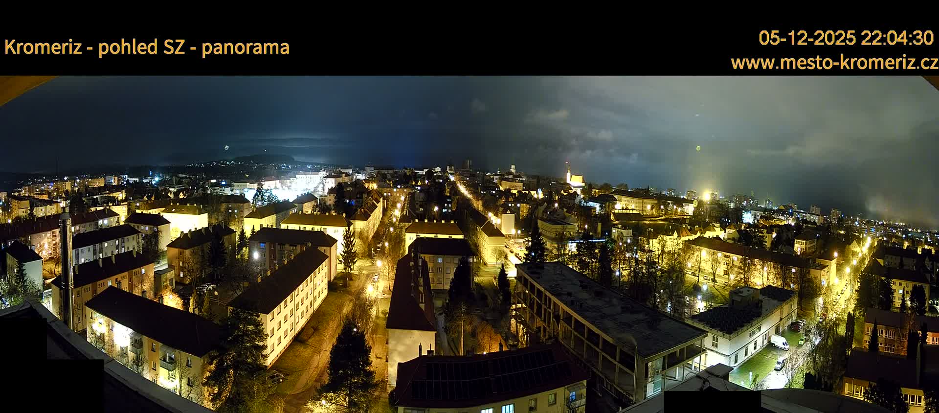 Kroměříž Northwest View Skyline Live Cam - Kromeriz, Zlin, Czechia